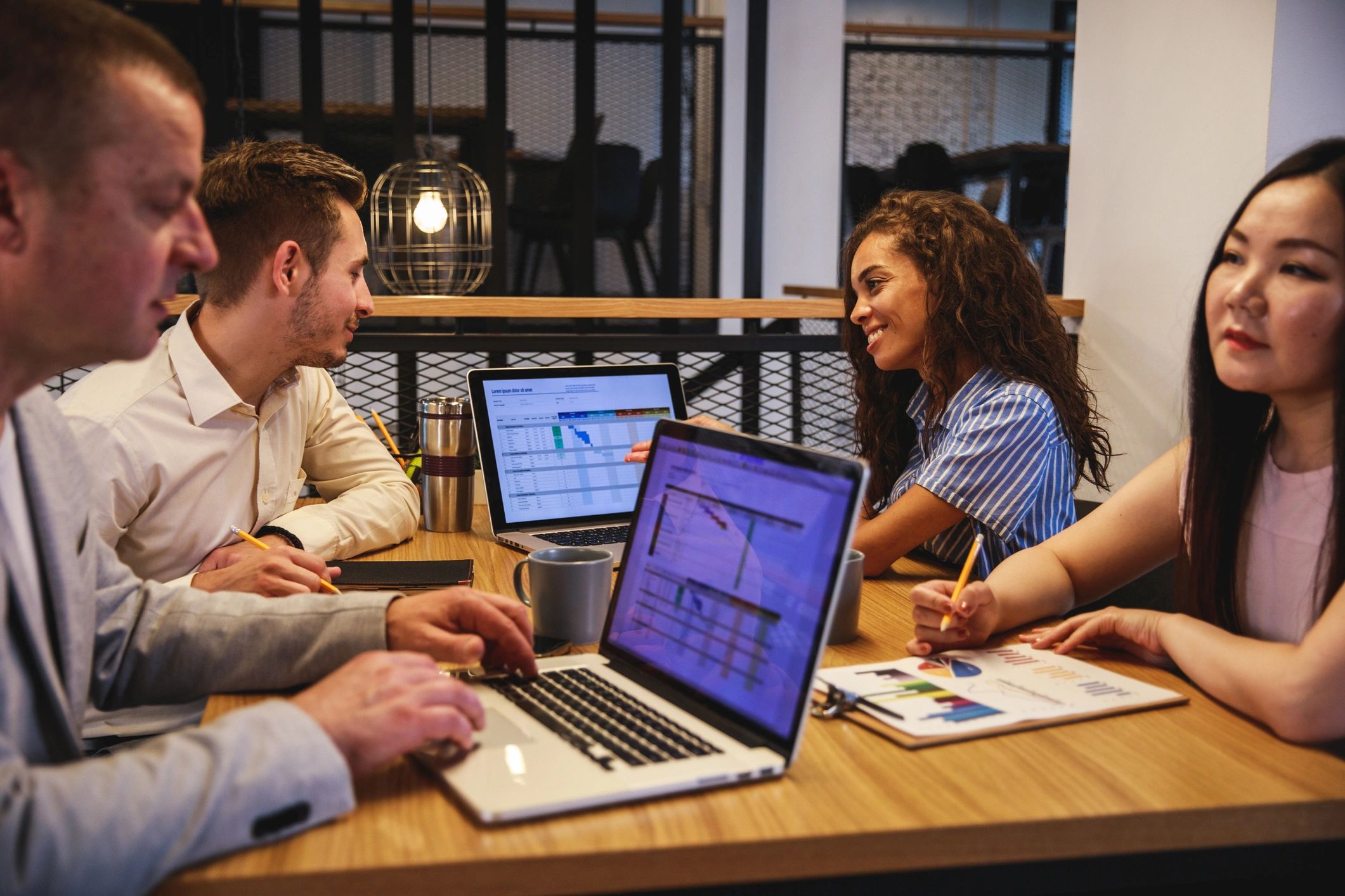 Business partners discussing strategy in a boardroom